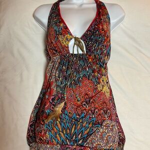 Opia Multicolor Paisley Halter Top